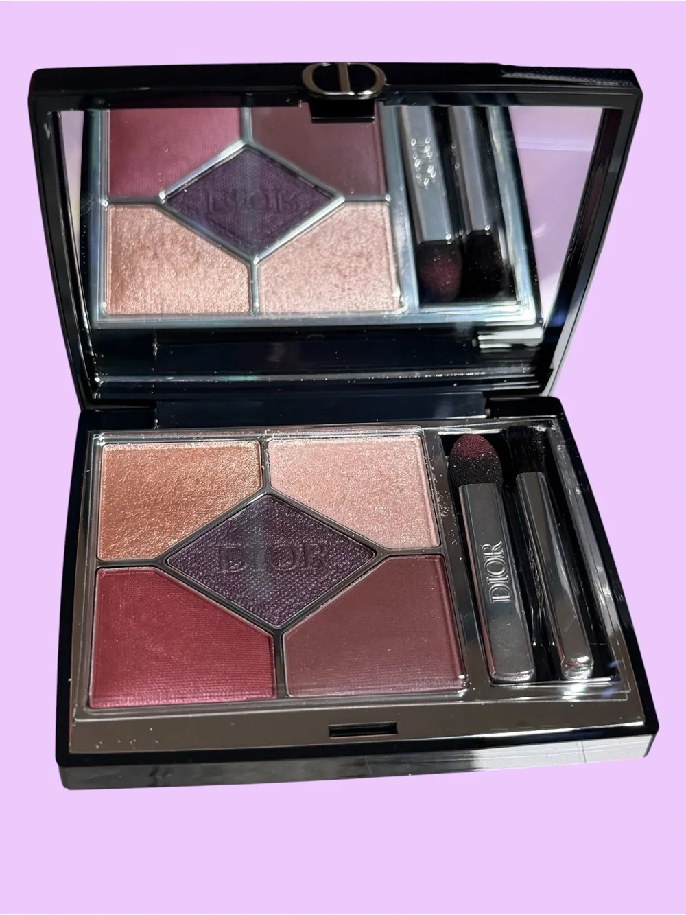 Diorshow 5-Color Eyeshadow Palette - plum & champagne Shades in DENIM